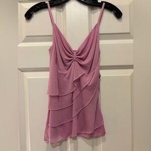 Elegant Pink Ruffled Women's Top